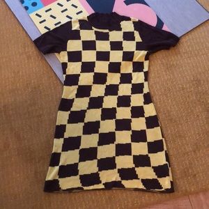 Fashion Brand Company Checkered Illusion Dress